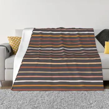 Современное одеяло в полоску в стиле бохо, теплый флис, мягкая фланель, богемные пледы для постельного белья, диван, путешествия, осень