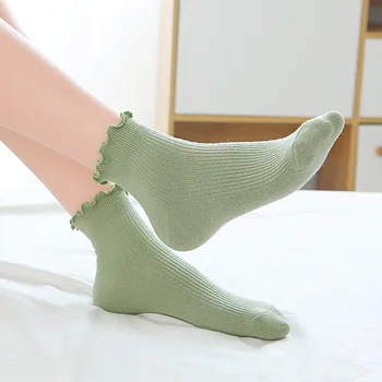 Современные модные женские хлопковые короткие носки INS средней длины