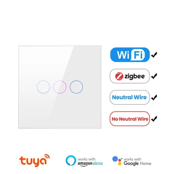 Умный Выключатель света Tuya WiFi Сенсорный Выключатель RF433 Smart Home Life Управление Приложением Поддерживает Голосовое Аудио Alexa Google Home