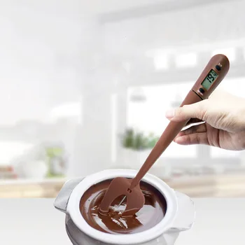 Цифровая силиконовая лопаточка, термометр, датчик температуры пищи, Скребок для выпечки конфет, печенья, торта
